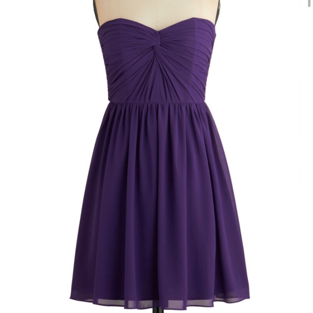💜 ModCloth Purple Sweetheart Homecoming HOCO Dress